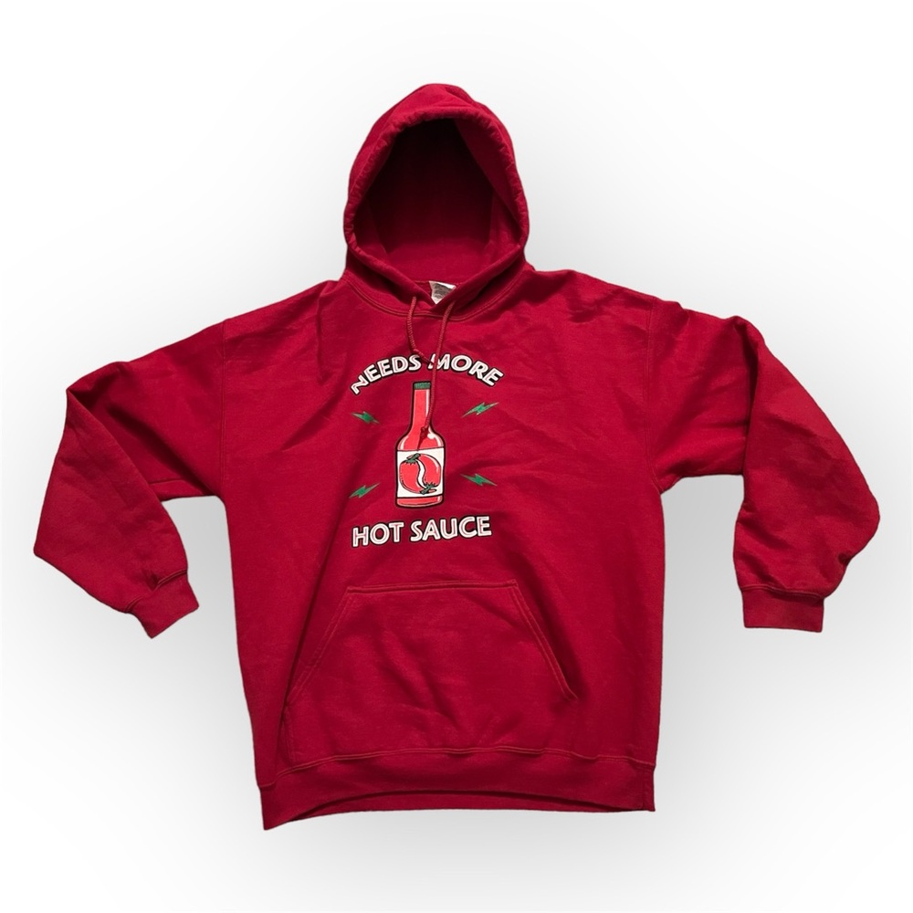 Hot Sauce Novelty Red Gildan Sweatshirt Unisex L